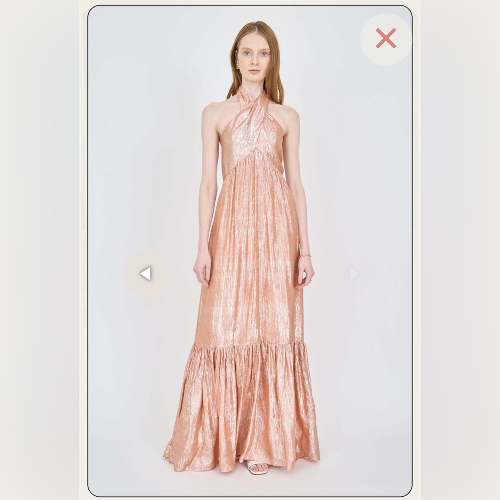 Christy Lynn Isabel  Halter Maxi Dress NWT size S